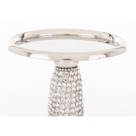 Świecznik srebrny kolumnowy KOLERE 26x10 cm tall