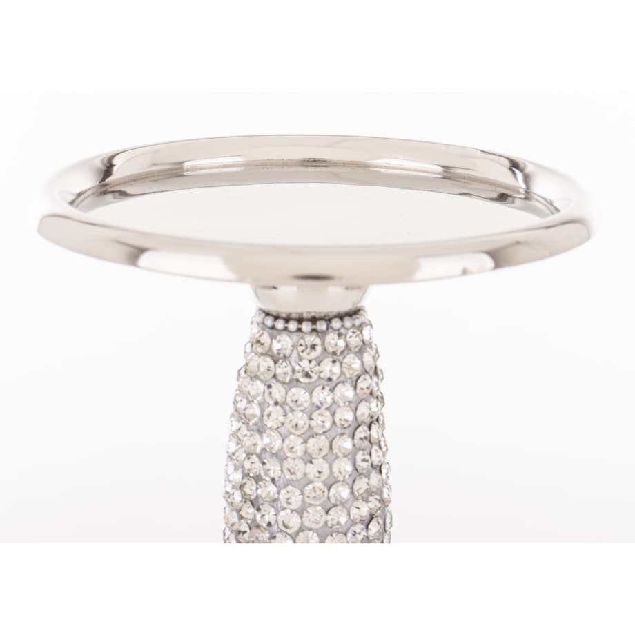 Świecznik srebrny kolumnowy KOLERE 26x10 cm tall