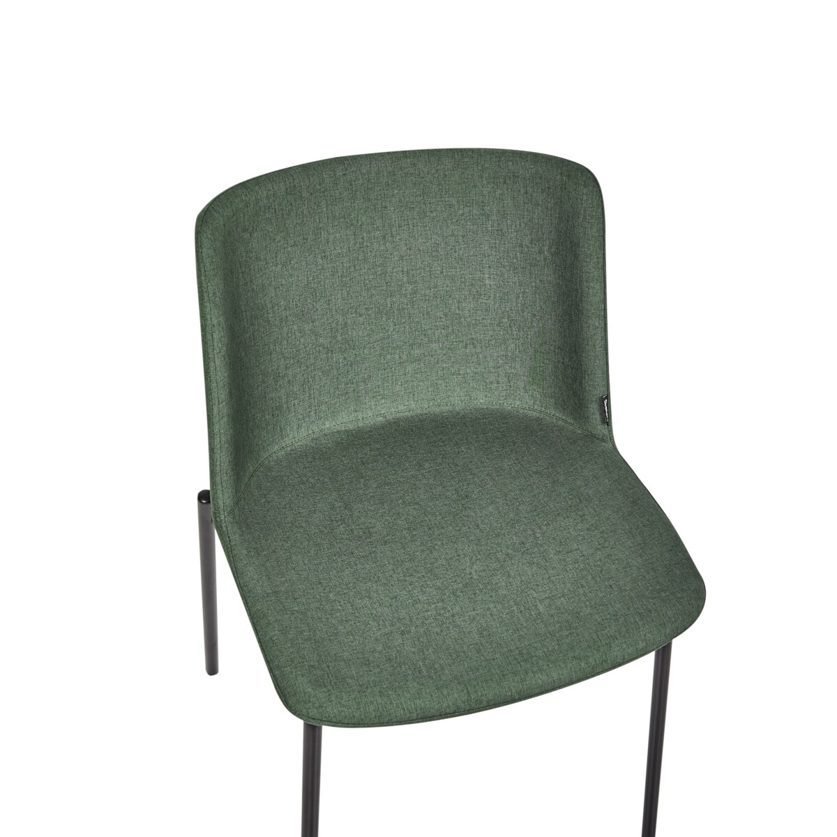 Krzesło do jadalni ESBON Zestaw 2 Tkanina Ciemnozielony