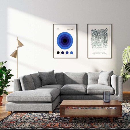 Pomo sofa narożna lewa Szara