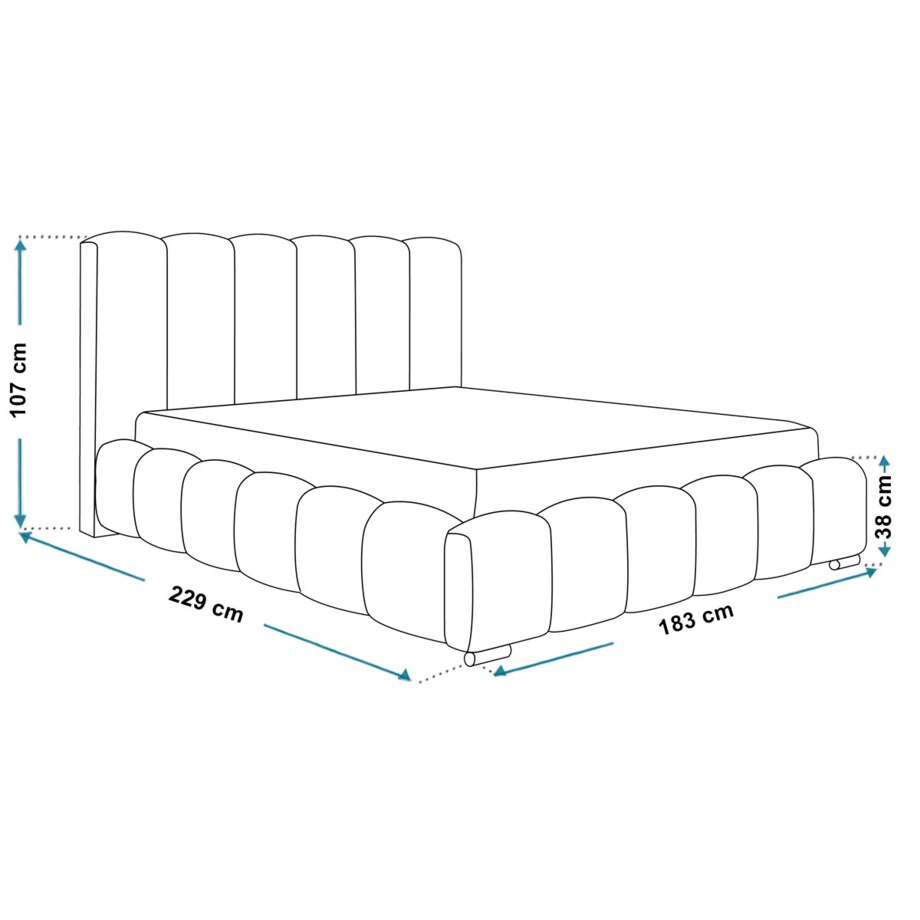 Łóżko tapicerowane 160x200 BEN18 do sypialni z pojemnikiem na pościl-granat