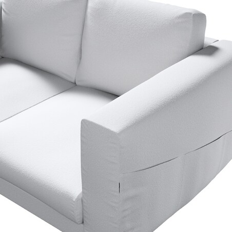 Pokrowiec na sofę Norsborg 2-osobową, biała bukla, 153 x 88 x 85 cm, Boucle Teddy