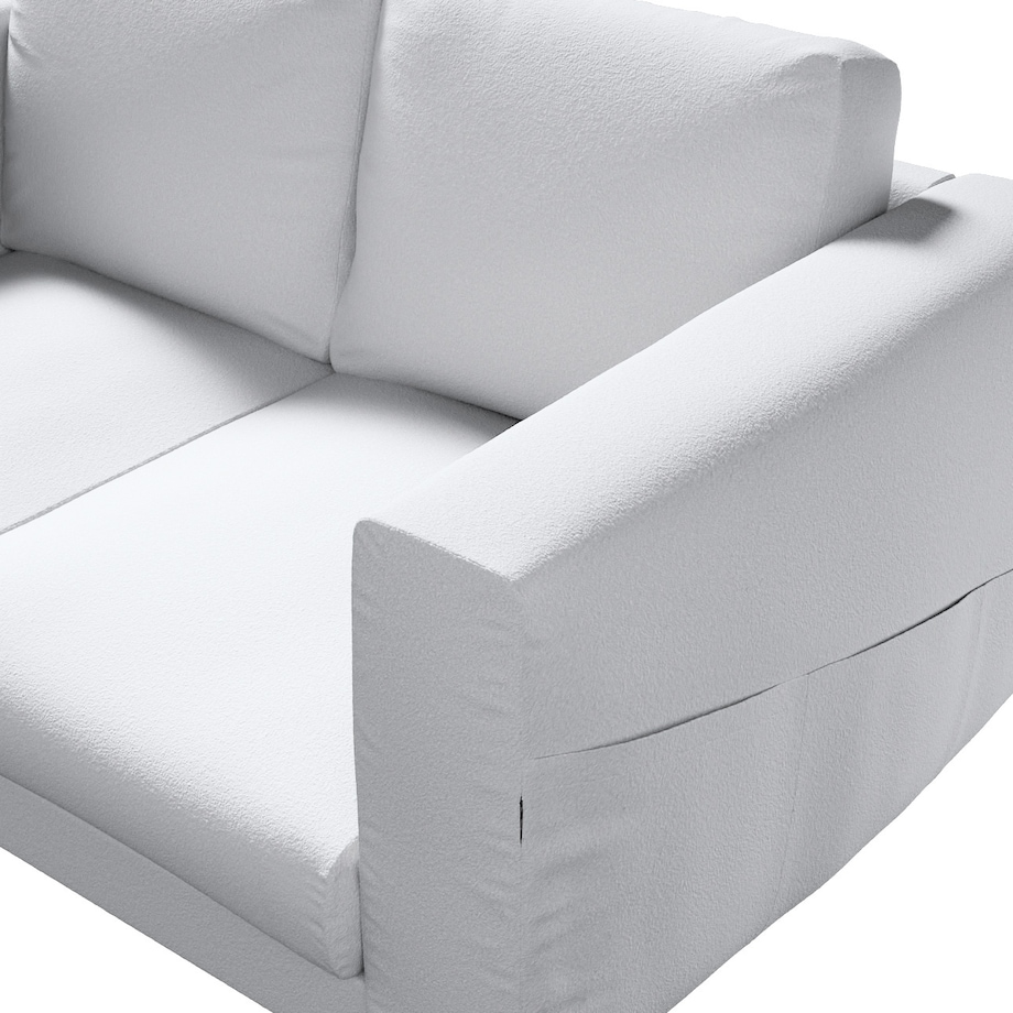 Pokrowiec na sofę Norsborg 2-osobową, biała bukla, 153 x 88 x 85 cm, Boucle Teddy