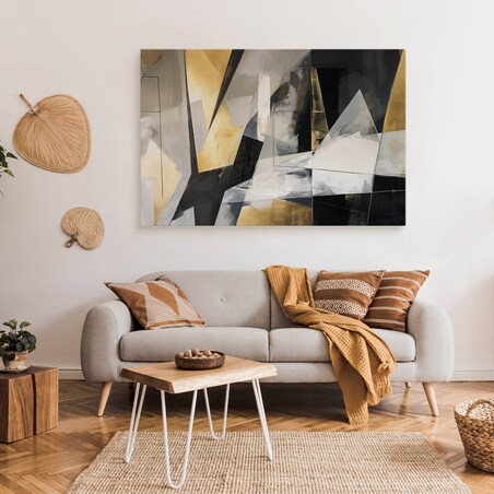 Obraz Canvas Do Salonu Abstrakcja Beton Wzory Geometryczne Glamour 70x50cm