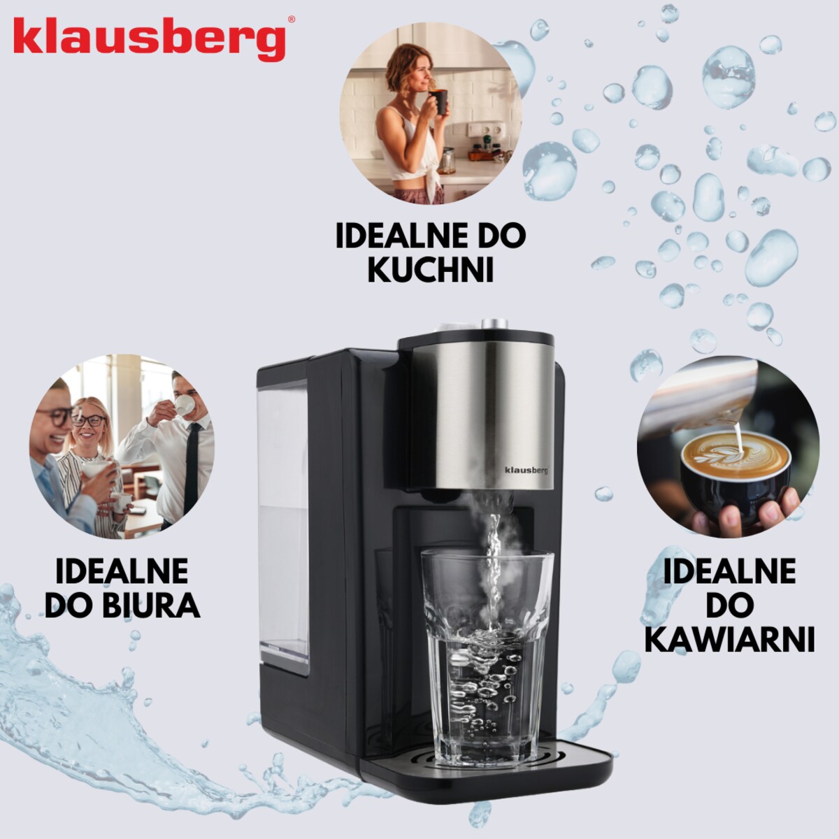 Dozownik dystrybutor podgrzewacz do gorącej wody 2.2L z regulacją temperatury KLAUSBERG