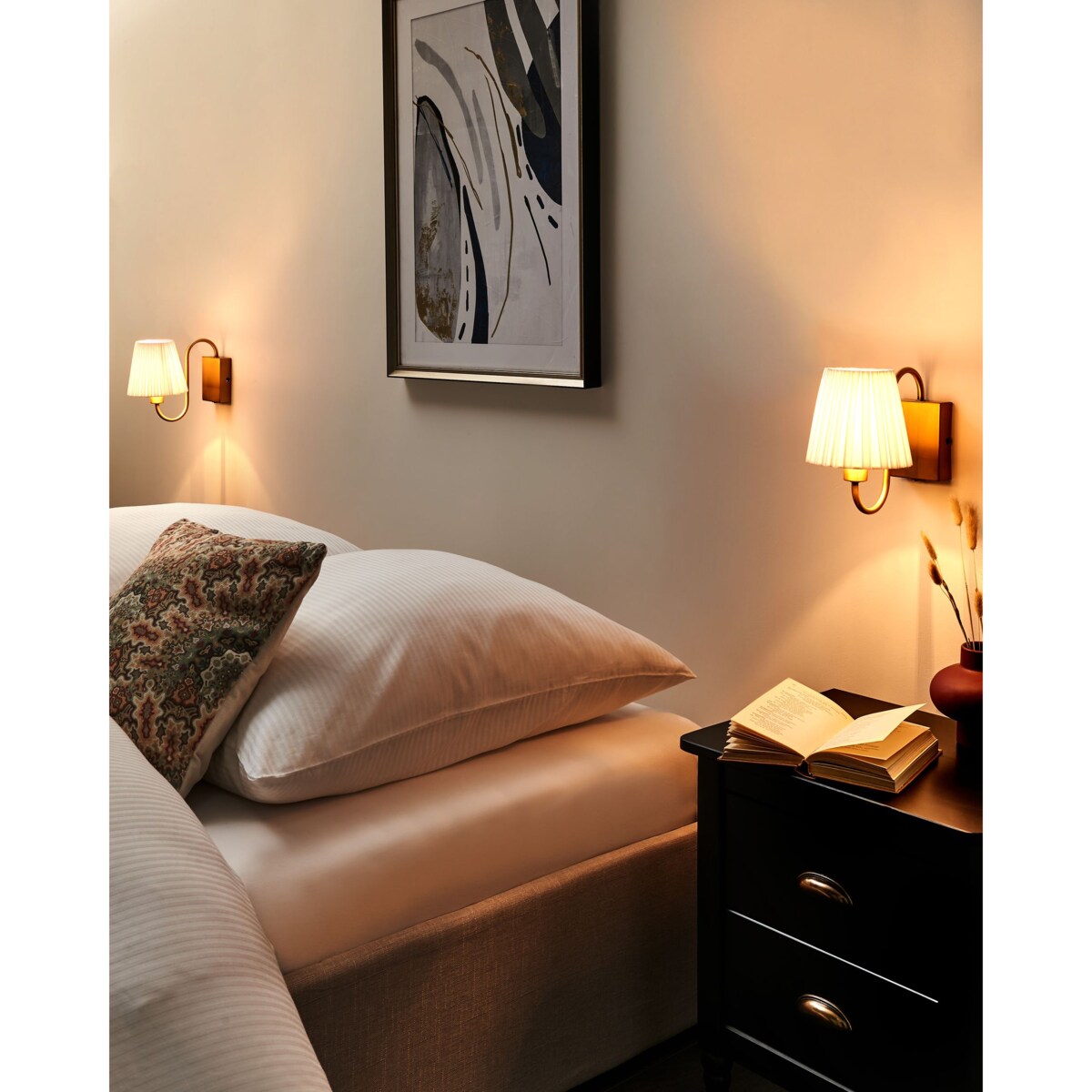 Zestaw 2 lamp ściennych biały TOLKA