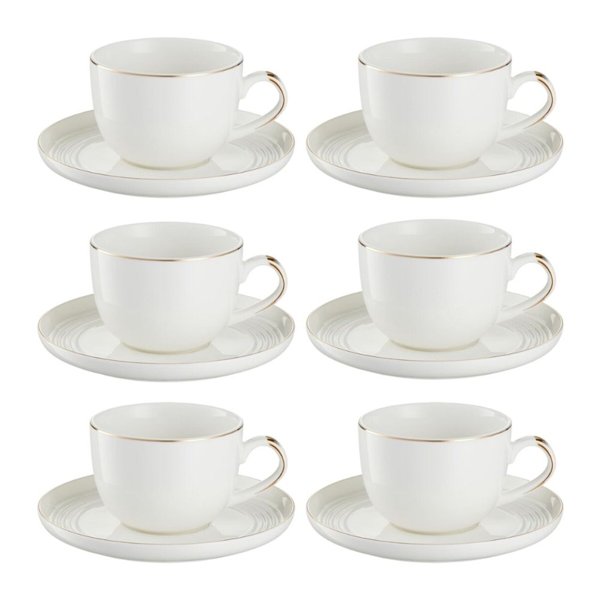VILLA ITALIA Komplet filiżanek porcelanowych 180 ml 6 sztuk RIANON