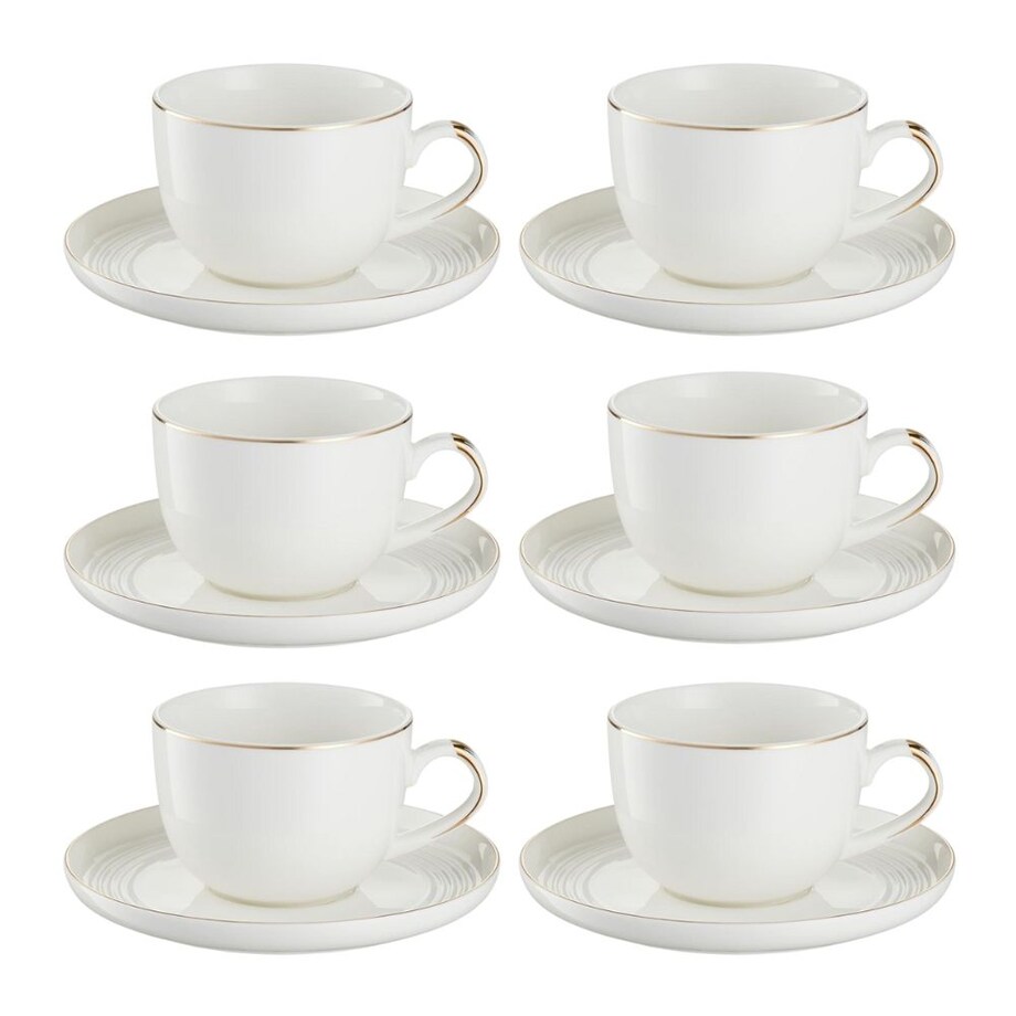 VILLA ITALIA Komplet filiżanek porcelanowych 180 ml 6 sztuk RIANON