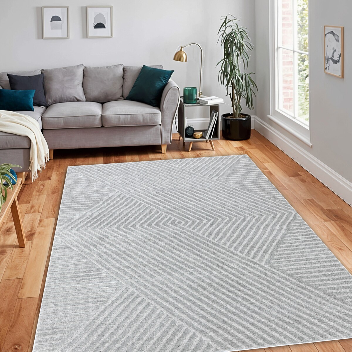 Dywan BALANCE 1503 szary - Geometryczny, 80x150 cm