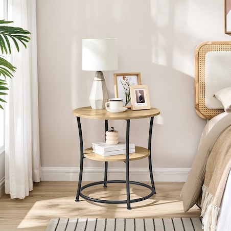 Stolik kawowy do salonu w nowoczesnym stylu dąb artisan, czarny