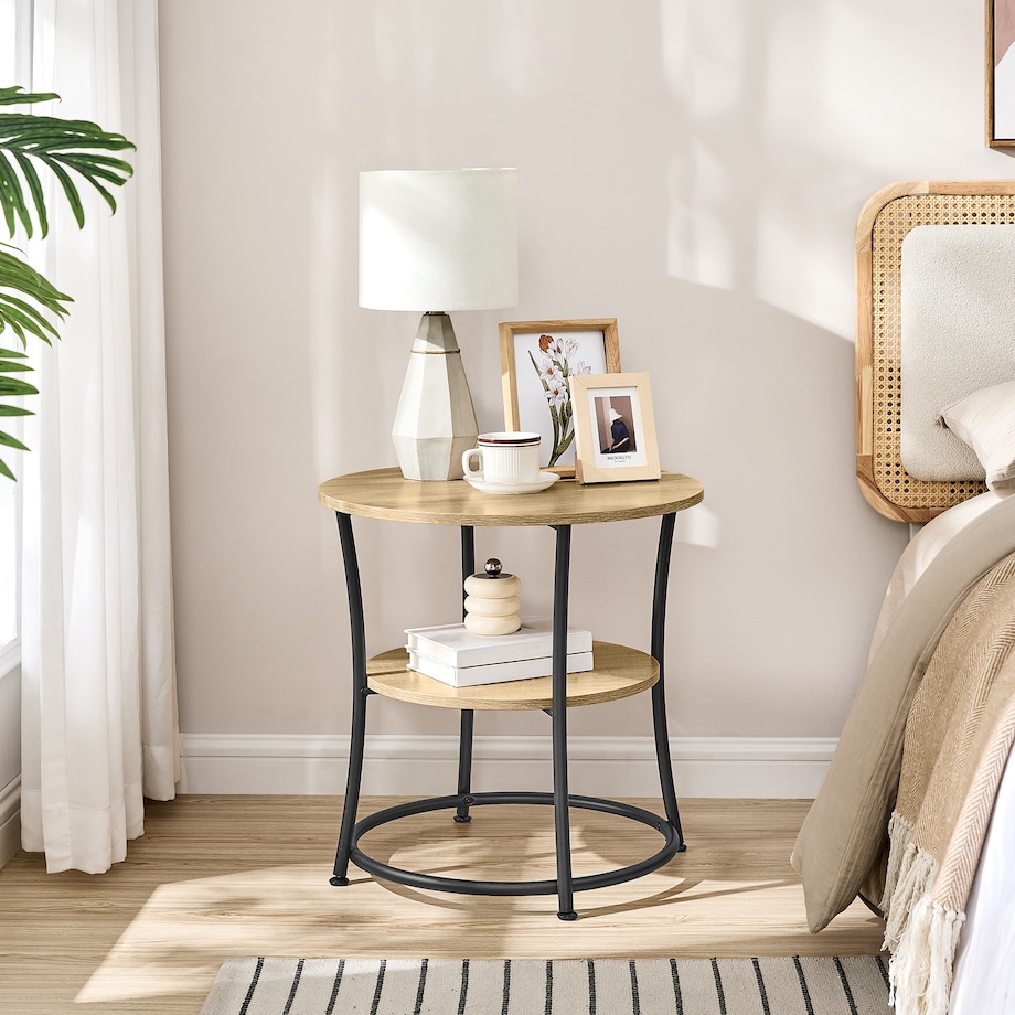 Stolik kawowy do salonu w nowoczesnym stylu dąb artisan, czarny