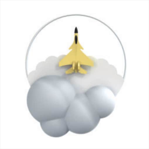 Dziecięca lampa sufitowa Focus MX4024-1-3WT Zumaline LED 37W 3000K biały niebieski