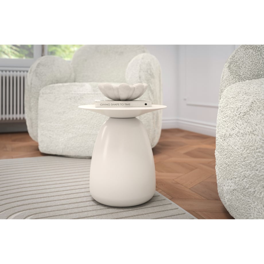 Stolik drewniany różne kolory Baobab 34, kolor biały ral