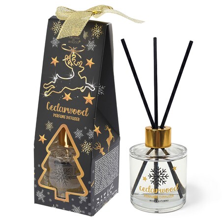 Patyczki Zapachowe Dyfuzor Zapach Świąteczny Odświeżacz Powietrza 50 Ml Choinka Drewno Cedrowe