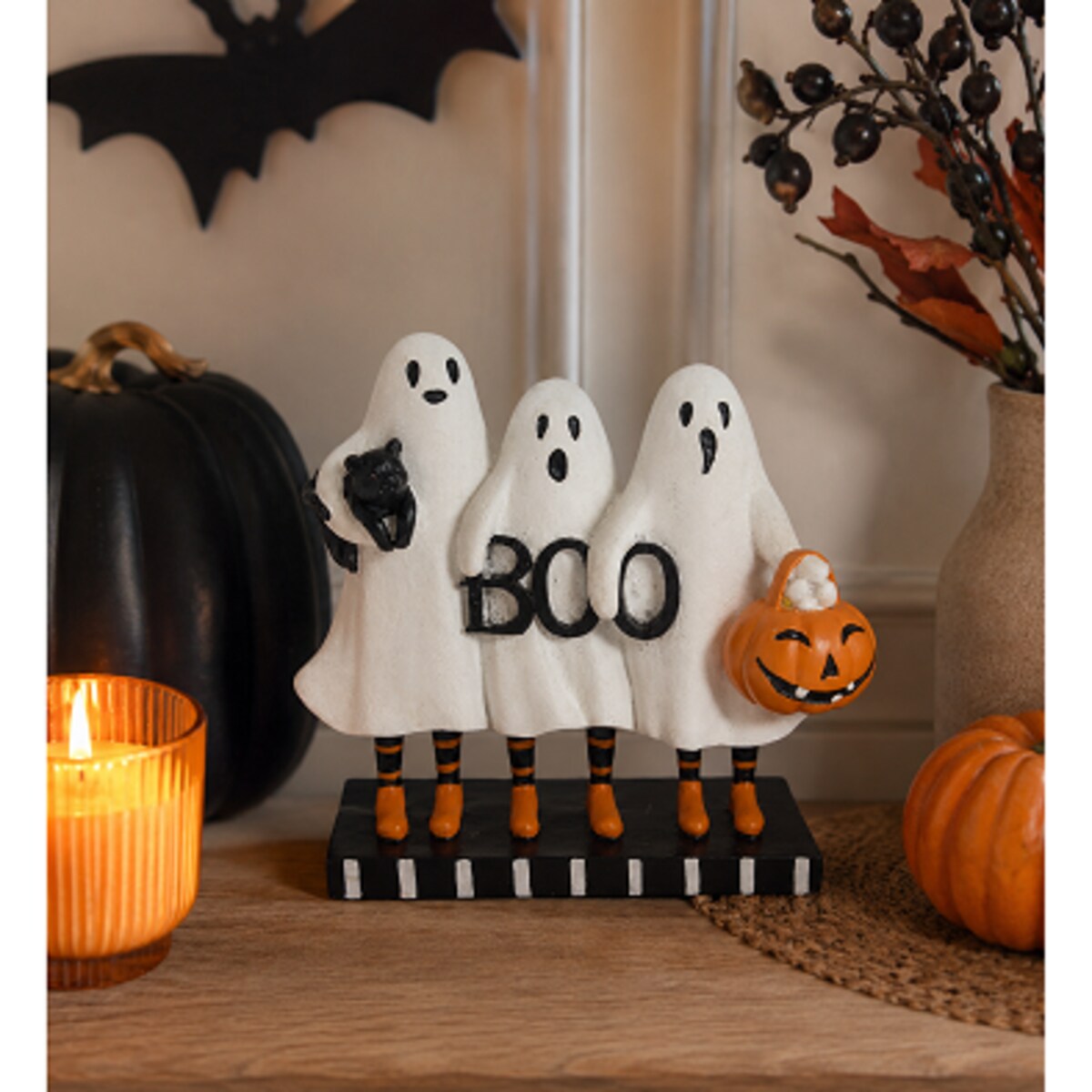 Dekoracja Halloween - zabawa duszków 19x20x9 cm TRIO BOO