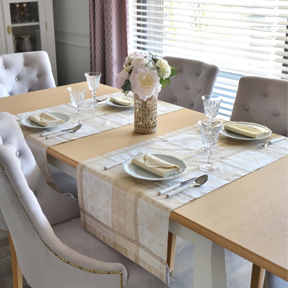 Powlekany bieżnik plamoodporny Beige Symphony – 50 × 220 cm