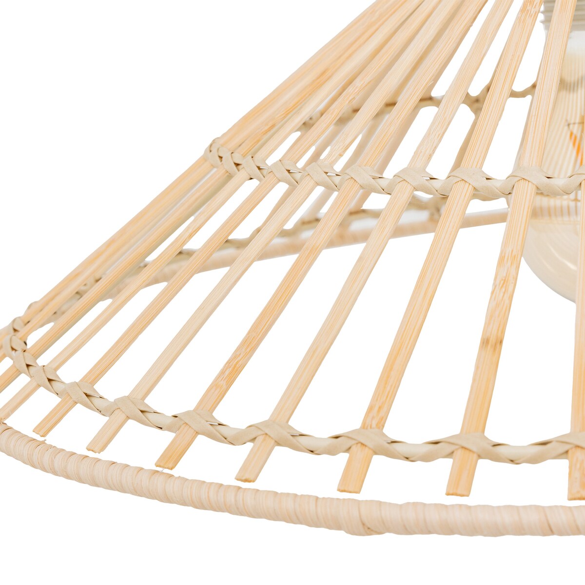Lampa wisząca stożek MAHE, Ø 36 cm, naturalny bambus