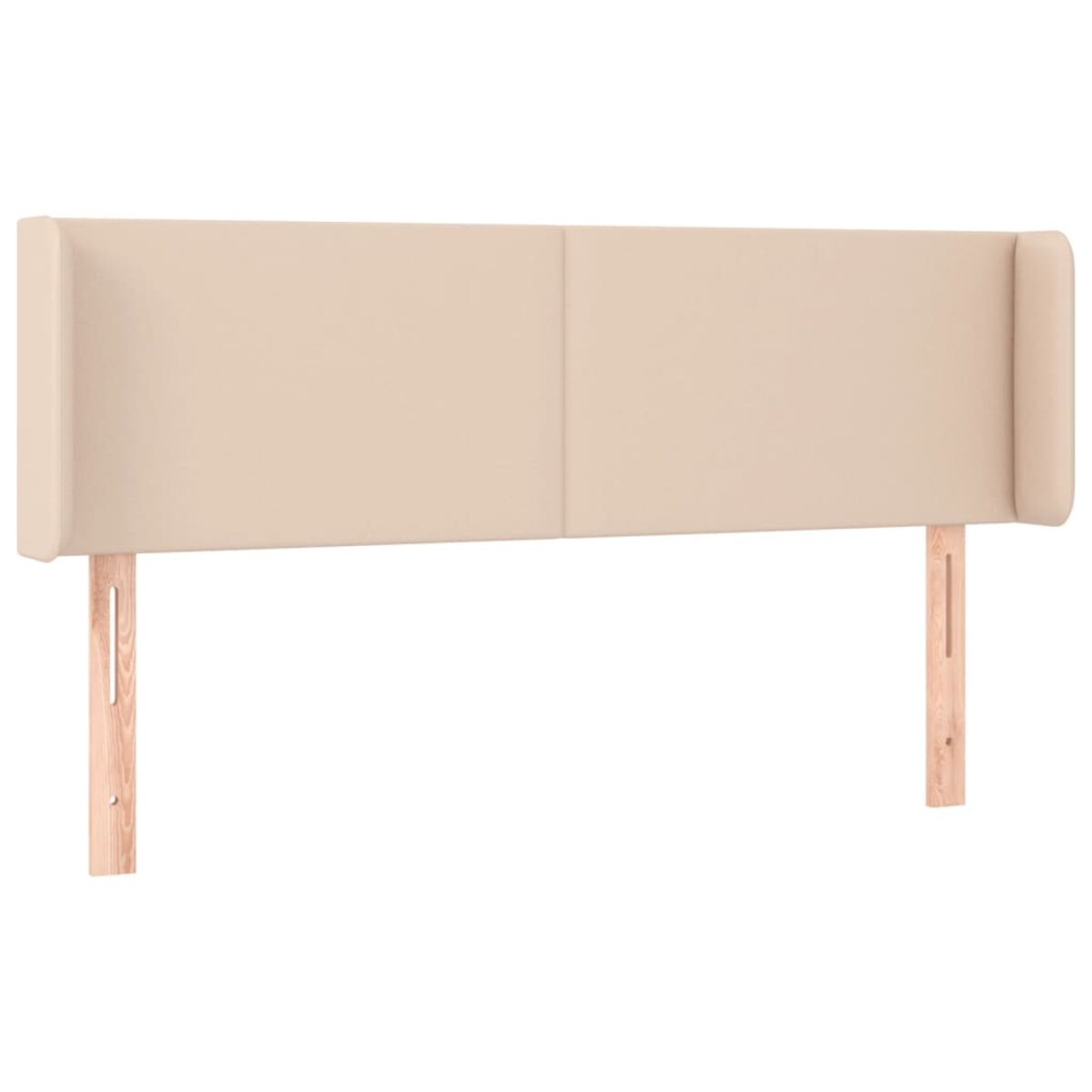 vidaXL Zagłówek uszak, cappuccino, 147x16x78/88 cm, sztuczna skóra