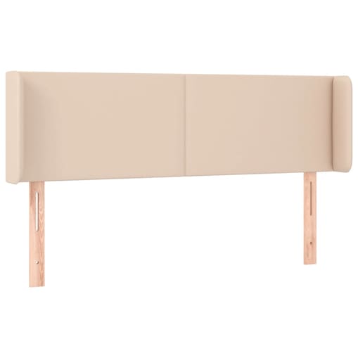 vidaXL Zagłówek uszak, cappuccino, 147x16x78/88 cm, sztuczna skóra