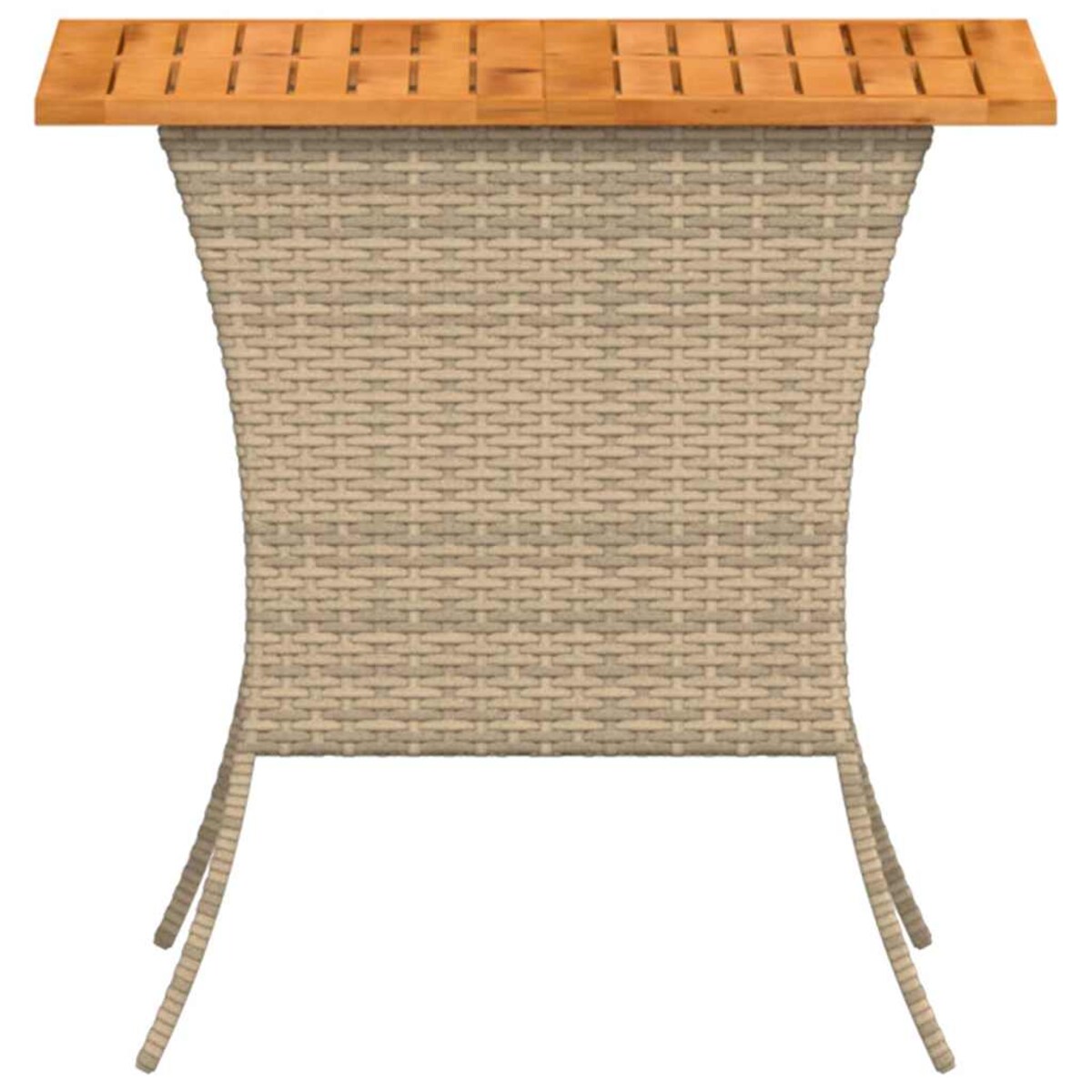 vidaXL Stół ogrodowy z blatem z drewna akacjowego beżowy 105x75x72 cm