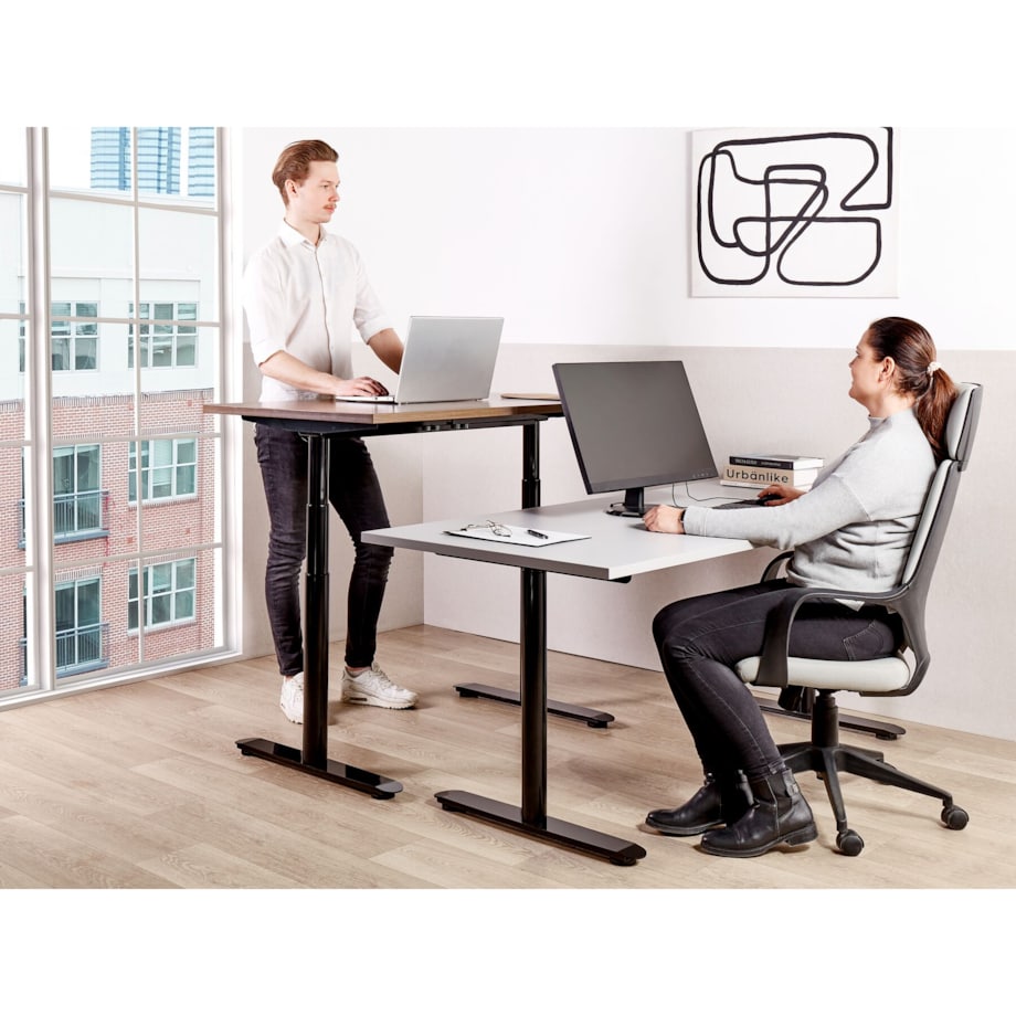 Biurko regulowane Elektryczny 120 x 72 cm Jasnoszary DESTINAS Różne rozmiary