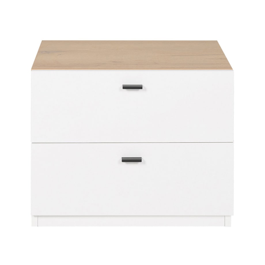 Szafka nocna 2 szuflady Biały EDISON
