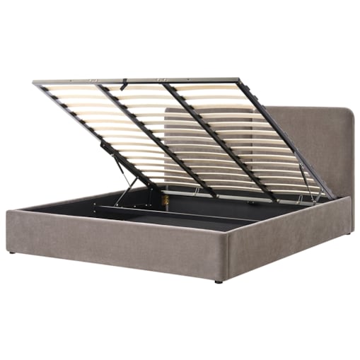 Łóżko z pojemnikiem ARBOIS 180 x 200 cm Beżowoszary