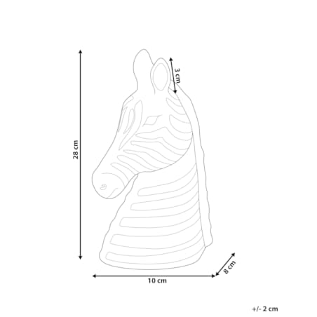 Figurka dekoracyjna Zebra ZAGORA Metal Czarny/ srebrny