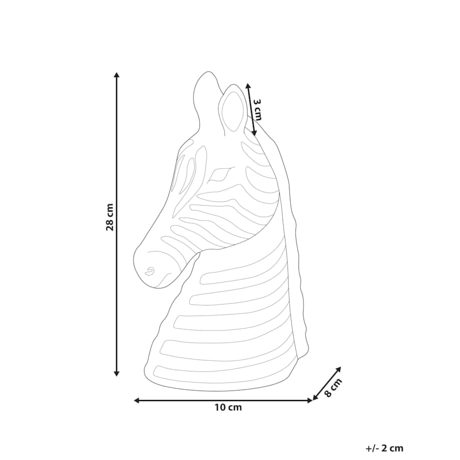 Figurka dekoracyjna Zebra ZAGORA Metal Czarny/ srebrny