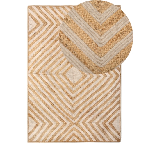 Dywan bawełniany 140 x 200 cm beżowy PIRLI