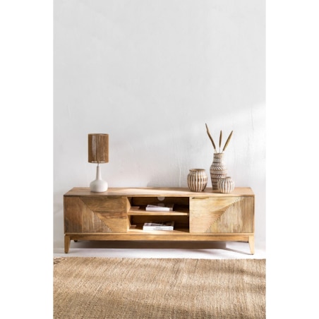 Szafka RTV 165x40 cm z drewna mango Baty Design