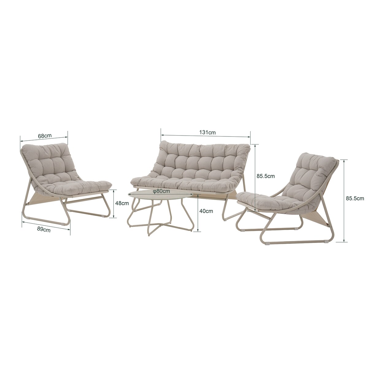 ZESTAW MEBLI OGRODOWYCH CLOUD WYPOCZYNKOWO-KAWOWY