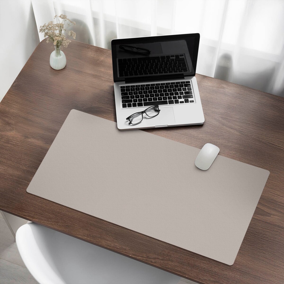 Beżowa mata na biurko Kolor Jasnobrązowy, 90x45 cm
