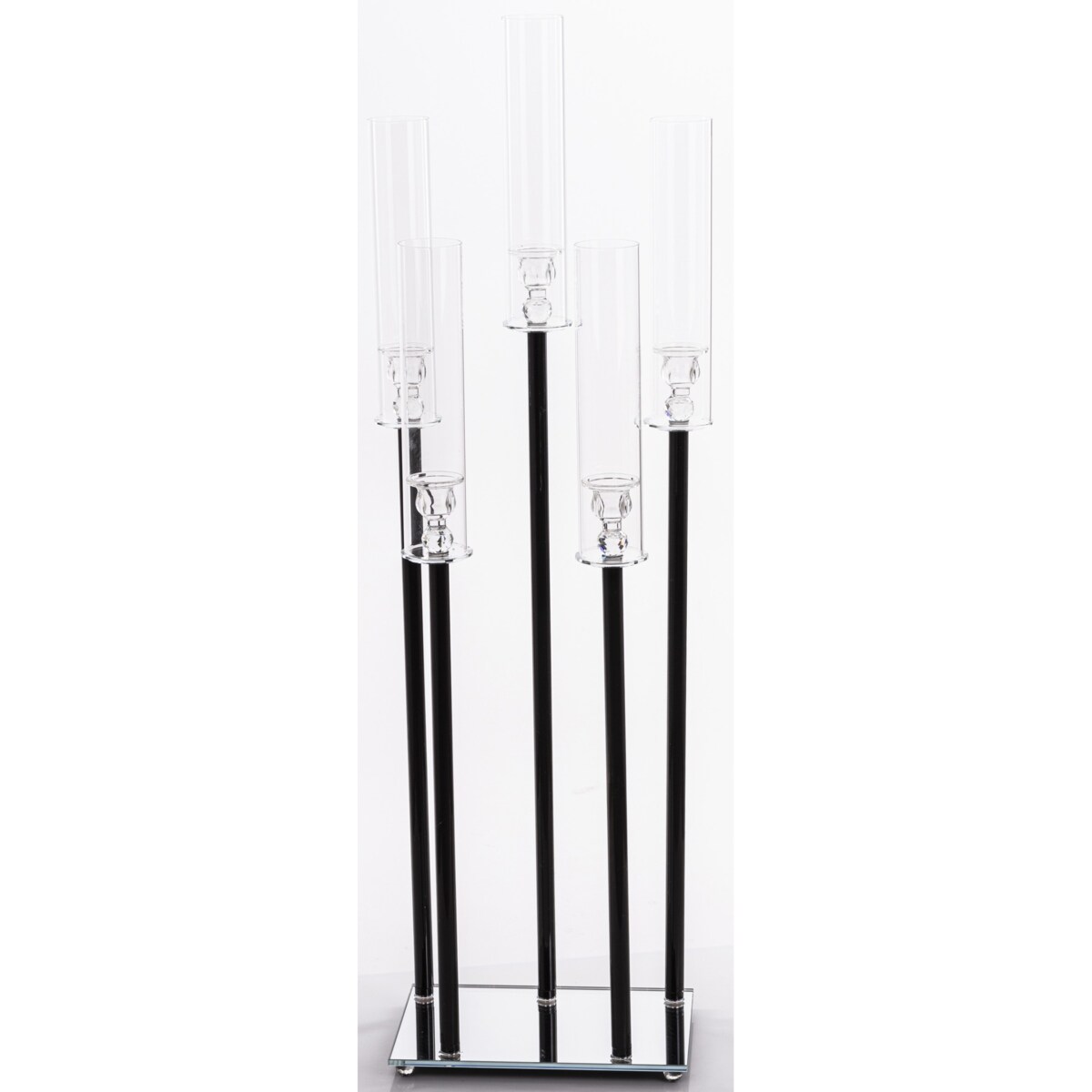 Świecznik ozdobny szklany na 5 świec 104x35x22 cm MULTISY