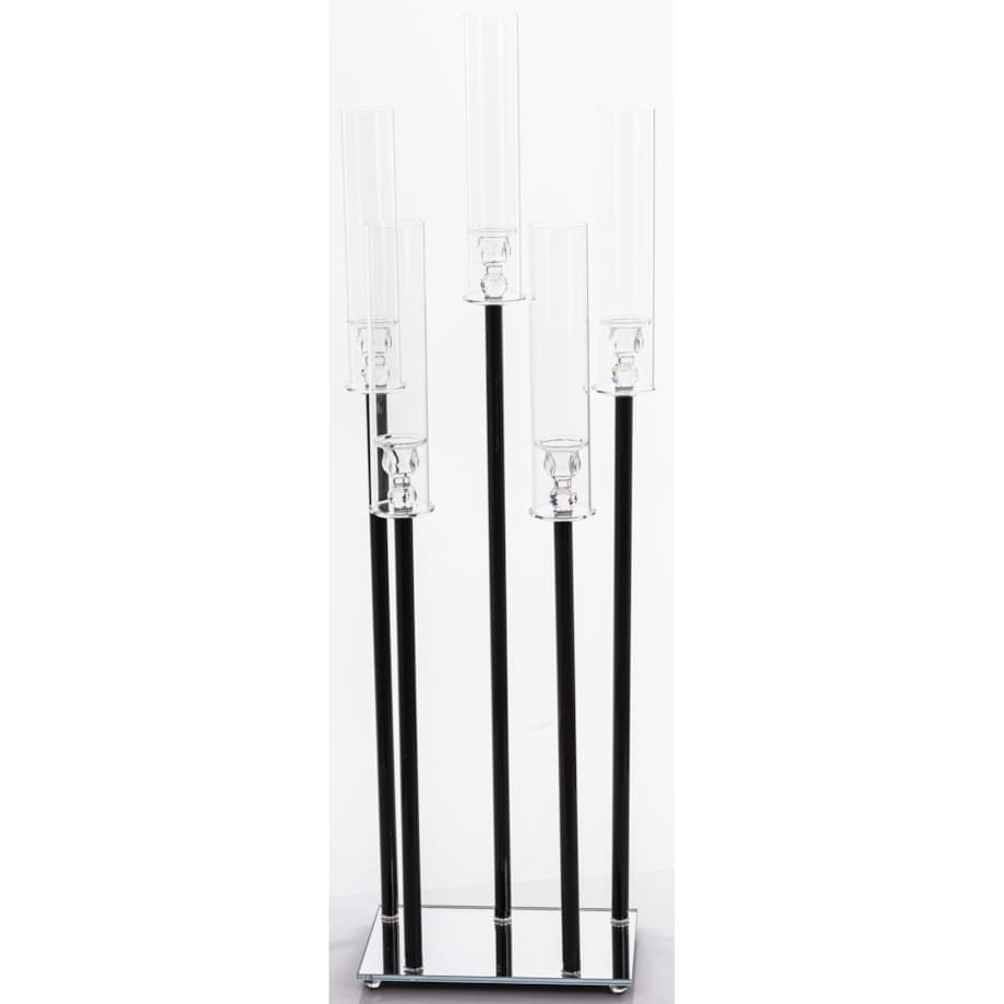 Świecznik ozdobny szklany na 5 świec 104x35x22 cm MULTISY