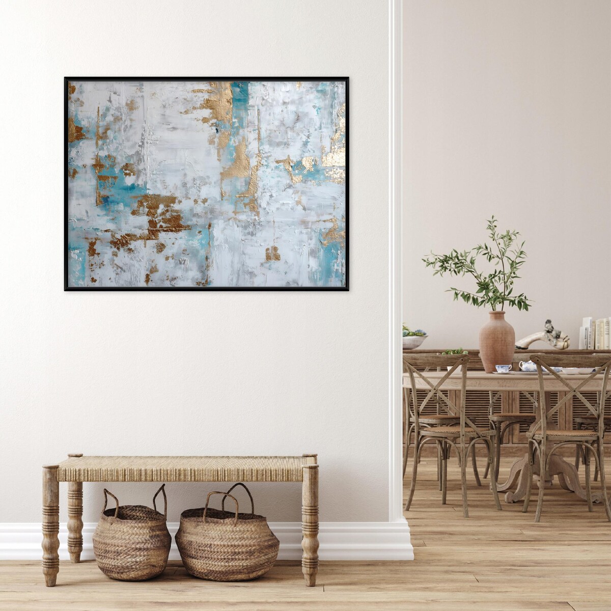 Obraz W Ramie Do Sypialni Salonu Na Płótnie Marmur Beton Szary 120x80