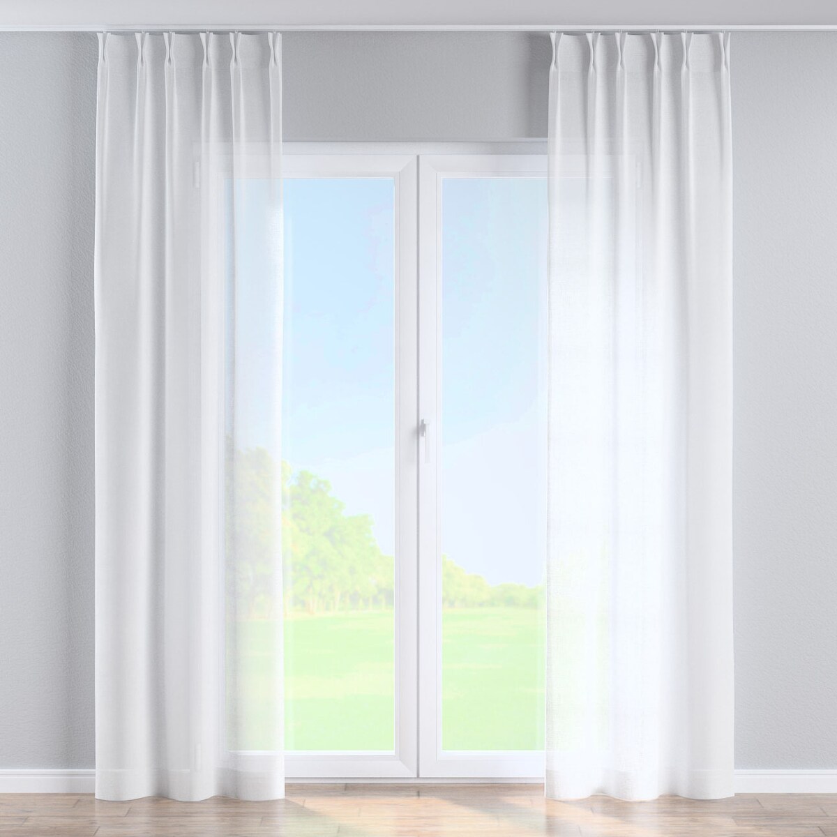 Zasłona na haczykach flex podwójnych 130x245 prześwitujący ecru