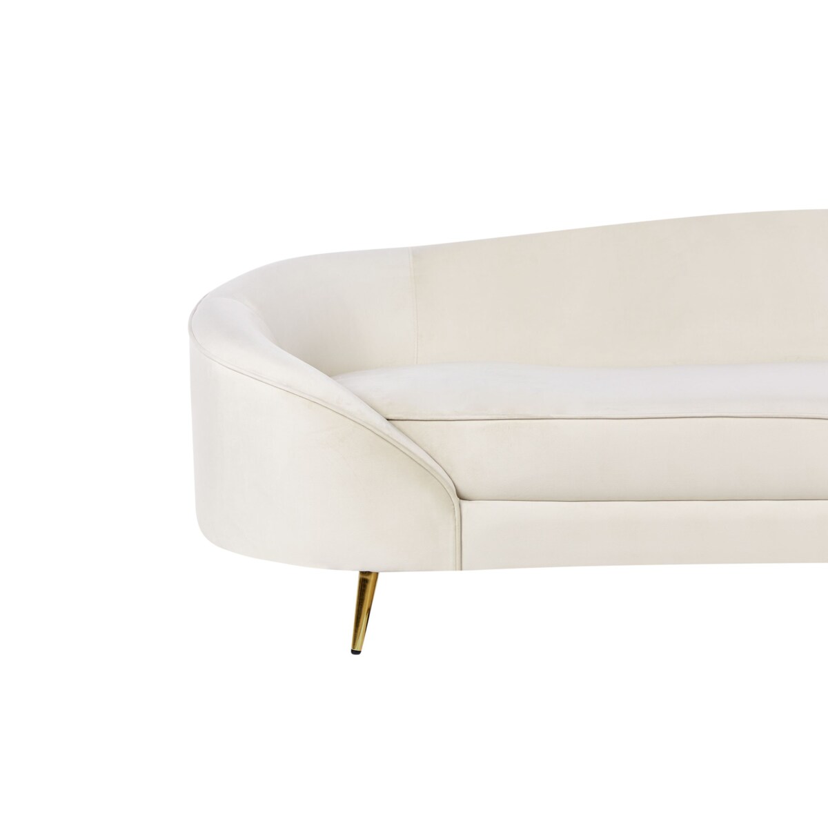 Sofa welurowa beżowa SAVAR