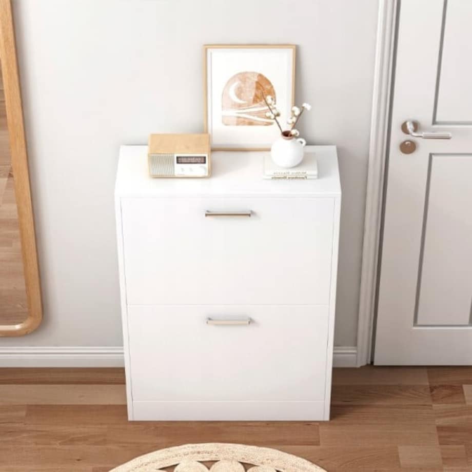 Szafka na buty biała garderoba regał na obuwie komoda loft nowoczesna 60 cm