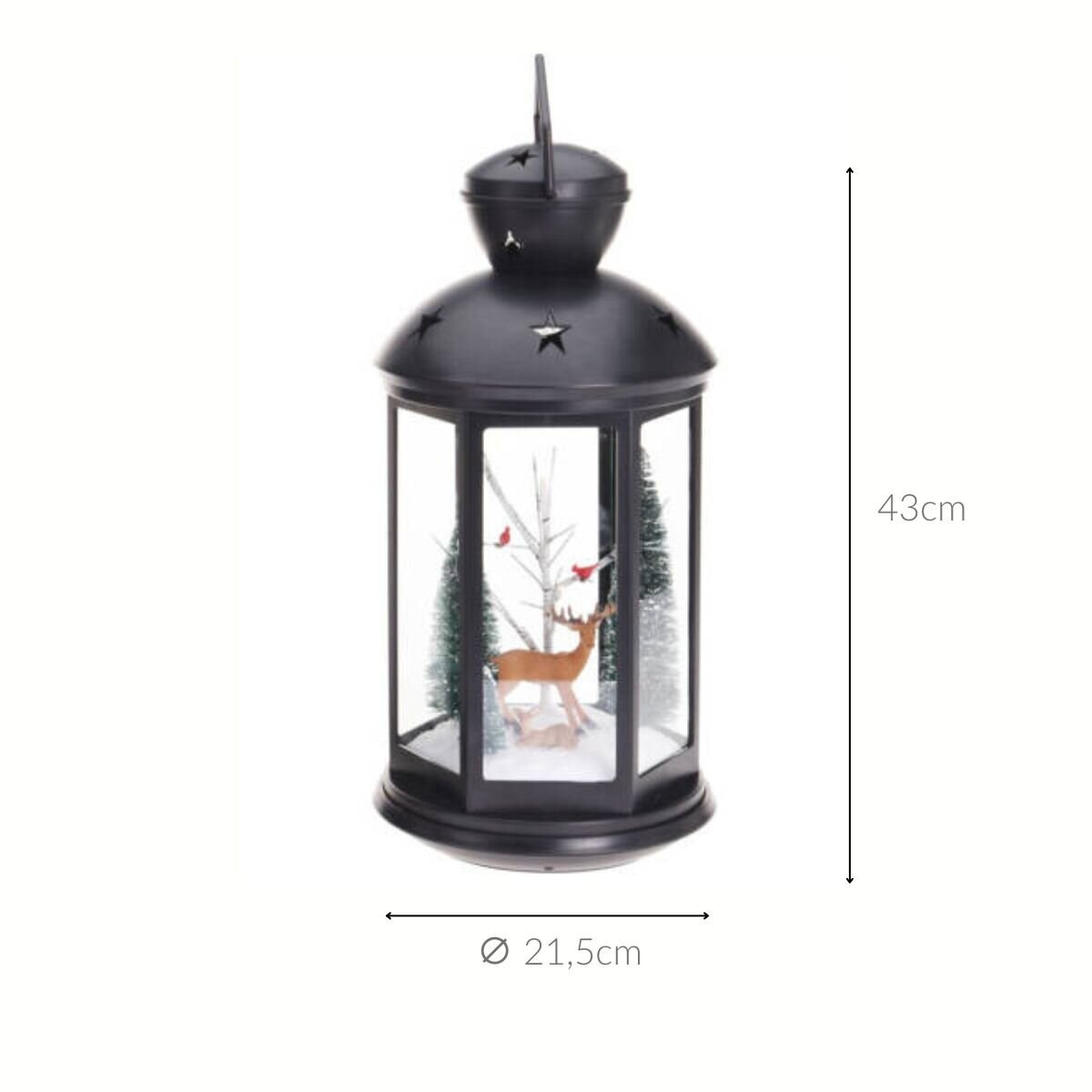 Lampion ze scenką śwąteczną, 43 cm