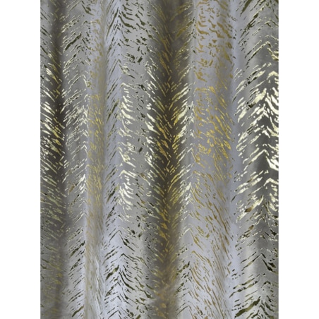 zasłona welurowa "velvet glow" złoty print 140x250 cm szary