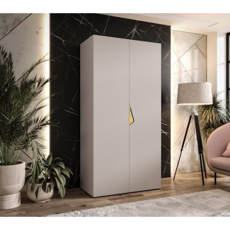 Szafa uchylna Sandi 1 100 wys 202 cm Kaszmir + u Złoty