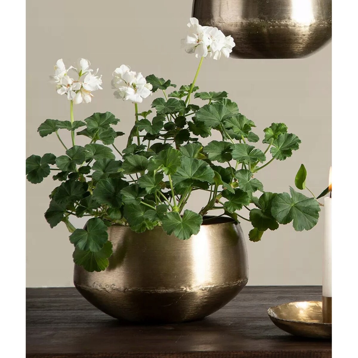 DONICZKA NA BONSAI DUŻA ZŁOTA METALOWA 2 szt osłonka donica do domu salonu