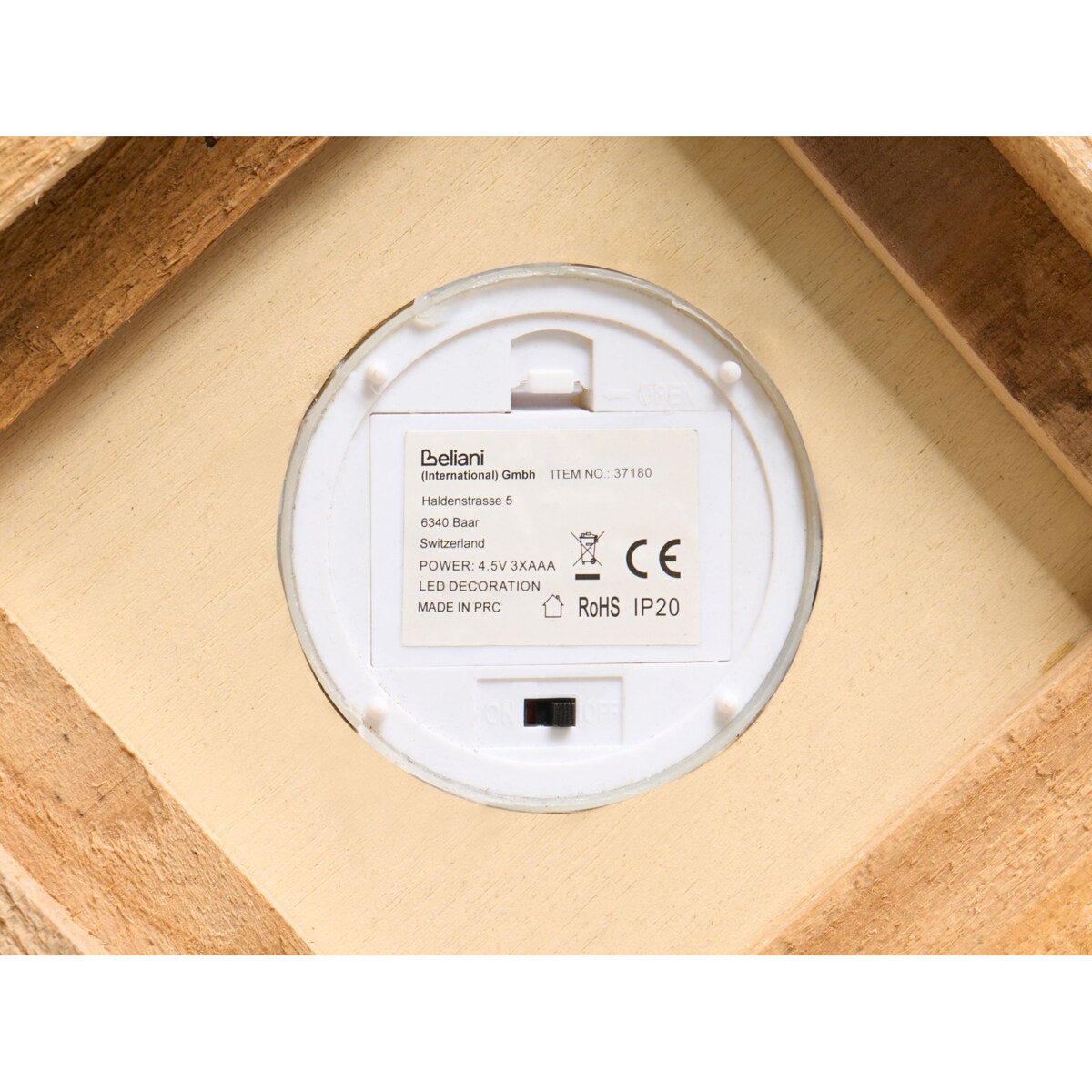 Lampion LED LED SAIMA Wzór świąteczny 40 cm Ciemnobrązowy