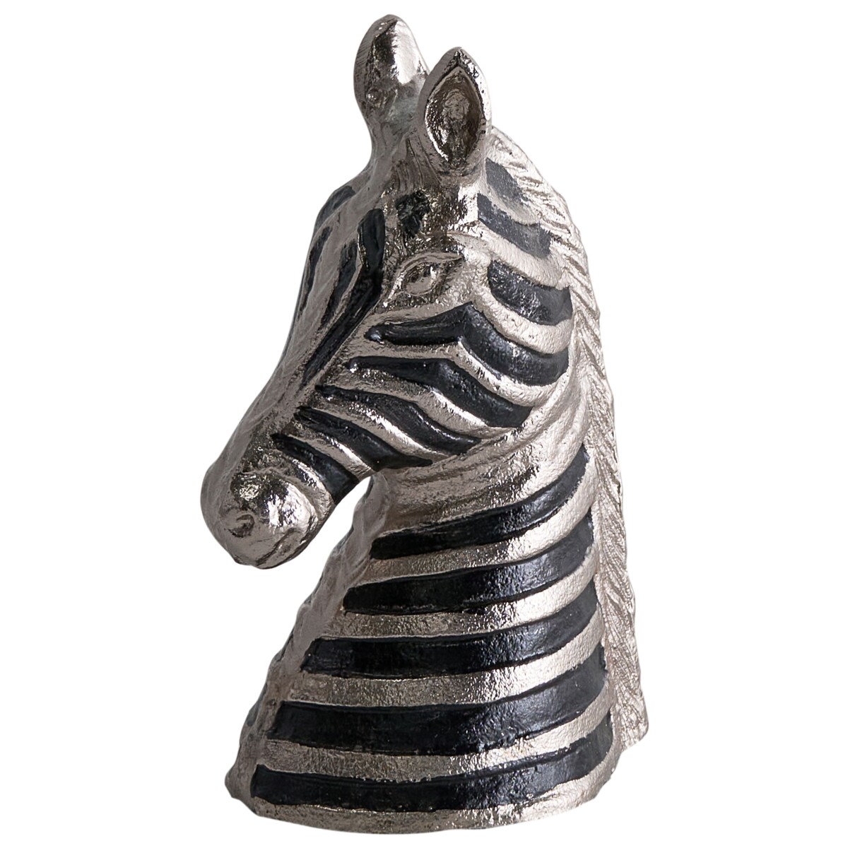 Figurka dekoracyjna Zebra ZAGORA Metal Czarny/ srebrny