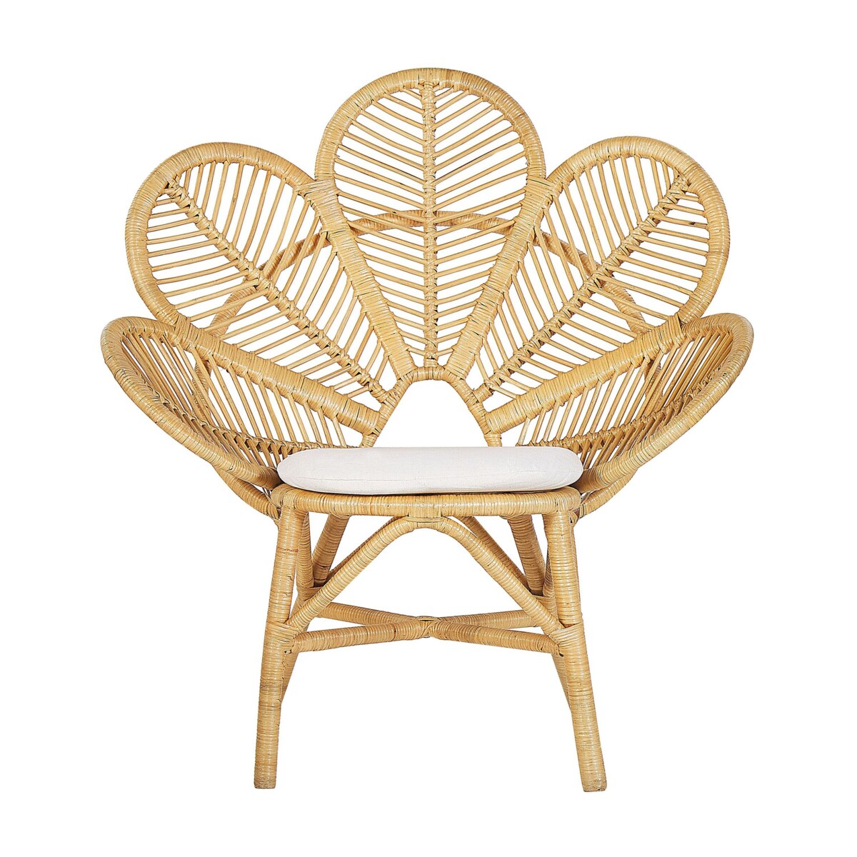 Krzesło ogrodowe Zestaw 2 Rattan Beżowy FLORENTINE