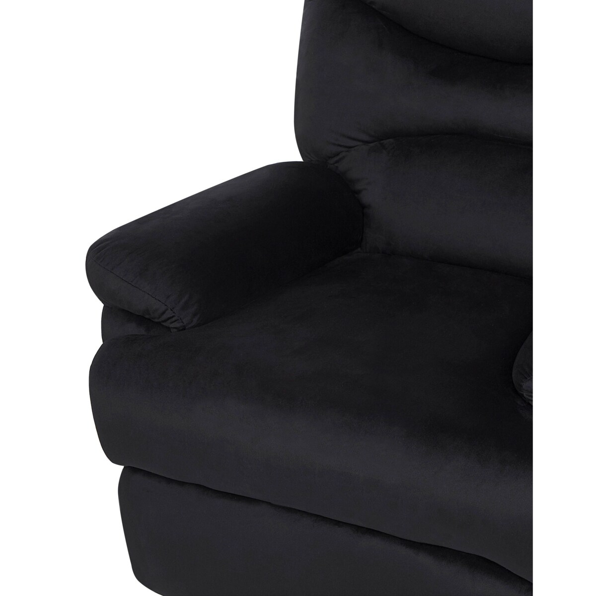 Fotel rozkładany welurowy czarny ESLOV