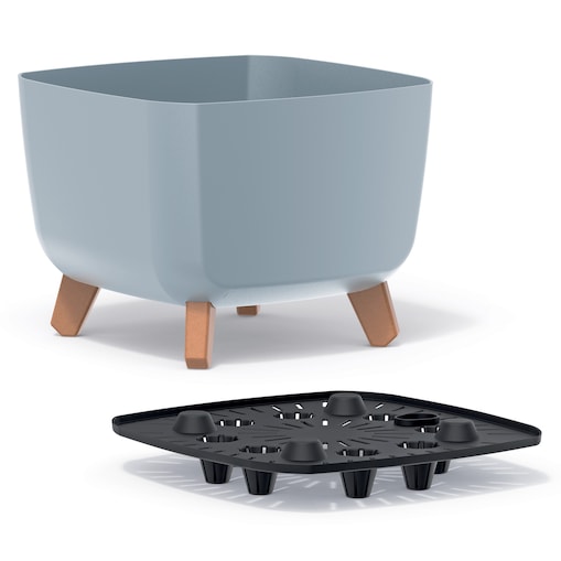 Doniczka Donica Ogrodowa 29 Cm Na Nóżkach Dekoracyjna Szara