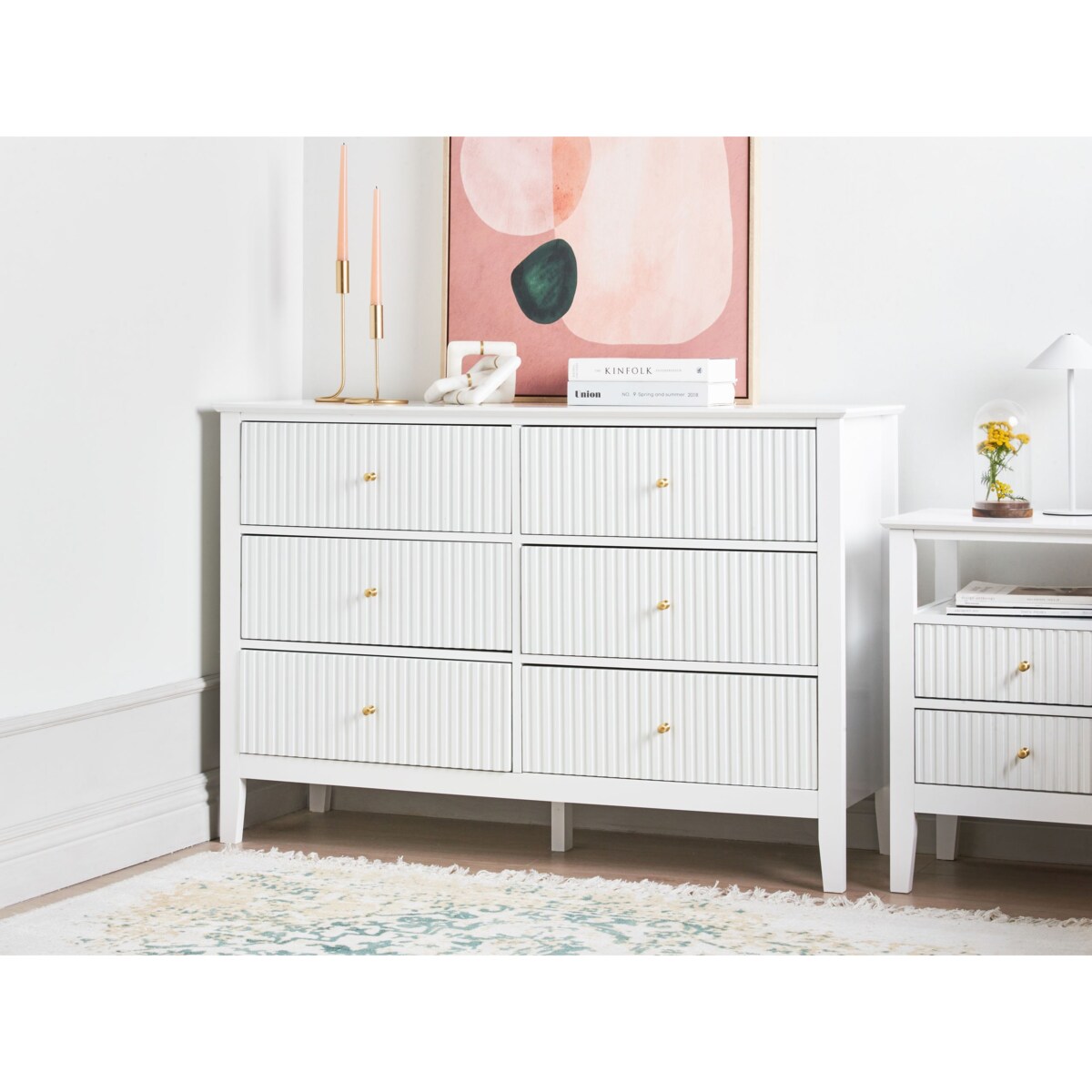 Komoda 6 szuflad biała ASSISI