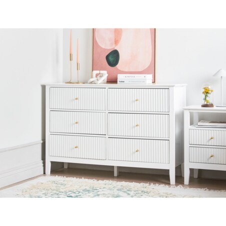 Komoda 6 szuflad biała ASSISI